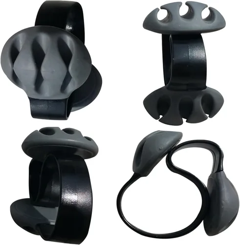 Vista 3 de NewFerU Clips de caída de cables de escritorio no adhesivos, soporte para cable de mesa, abrazadera de gestión de cables pequeña extraíble