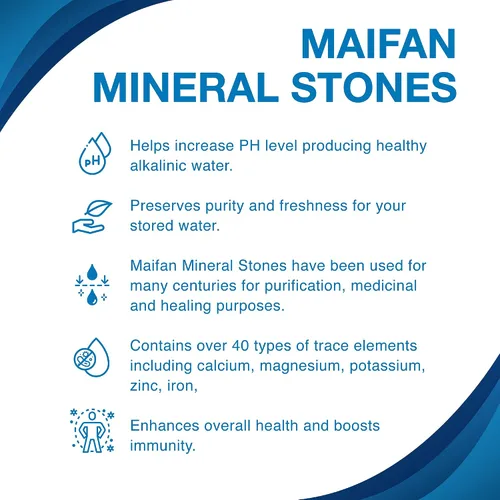Vista 5 de Zen Water - Maifan Mineral Stones Reemplazo exclusivo para sistema de filtro de agua Zen, sistema portátil de purificación de agua esencial