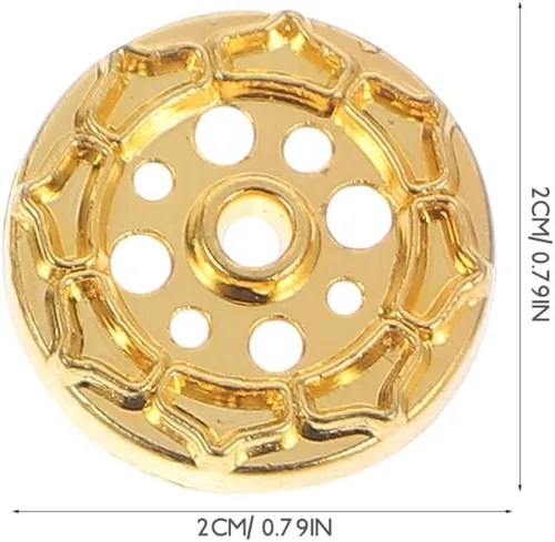 Vista 7 de ARTIBETTER Quemador de incienso retro de flor de loto para aromaterapia, soporte para barra de nueve agujeros para meditación, yoga, decoración