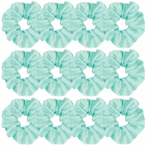 Vista 11 de Sufermoe 12 bandas elásticas para el cabello de seda satinada, color azul surtido de 4.5 pulgadas para mujeres y niñas