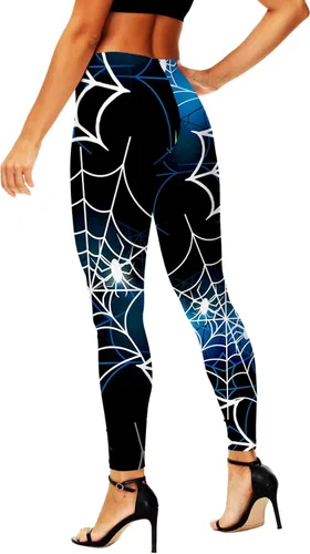 Vista 5 de AOBUTE Leggings de Halloween para mujer, mallas elásticas con estampado gráfico