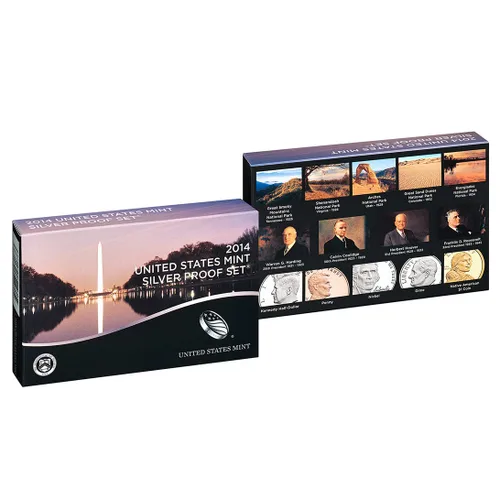 Vista 2 de 2014 Colección 2014 United States Mint Silver Proof Original Mint Embalaje