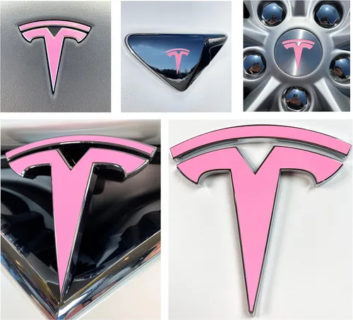 Vista 26 de Calcomanía con logotipo para Tesla Model S, Nosecone, juego de 14 piezas (verde brillante)