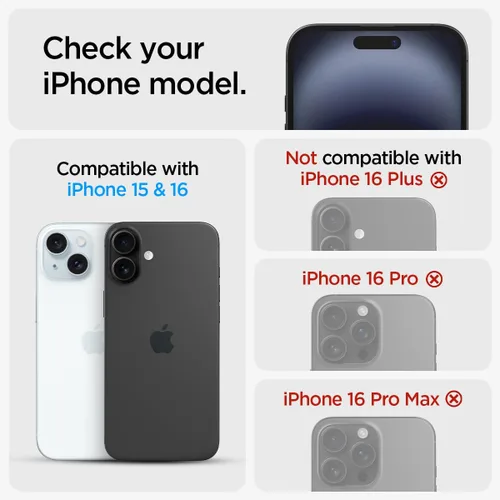 Vista 2 de Spigen Protector de pantalla de vidrio templado [GlasTR EZ FIT] diseñado para iPhone 16 / iPhone 15 (paquete de 2)