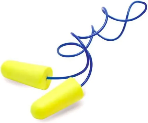 Vista 2 de Walker's Tapones para los oídos con cable de espuma suave, amarillo