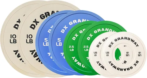 Vista 8 de Placas de Peso de Cambio de Fitness 1.25LB 2.5LB 5LB Pares Placas de Soporte Placas Olímpicas para Levantamiento de Pesas Placas de Peso Bumper