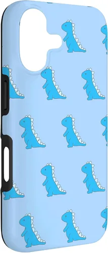 Vista 3 de Dinosaur T Rex Phone Case Cute Blue Cartoon Pattern Case for iPhone 17