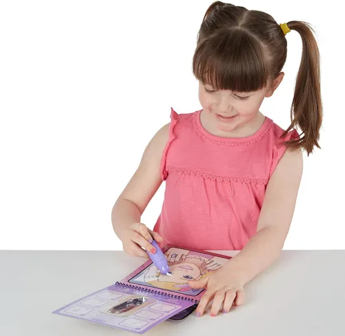 Vista 9 de Melissa & Doug On the Go Water Wow! Almohadilla reutilizable para actividades de revelación de agua, maquillaje y manicura