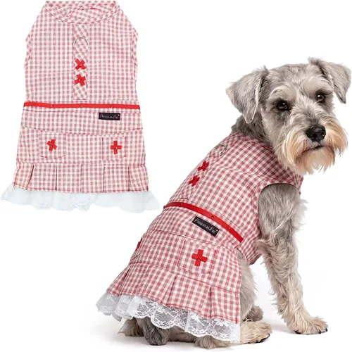 Vista 9 de Parisian Pet Chambray - Vestido para perro - Ligero sin mangas para perro, niña, talla XS Chambray en general