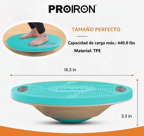 Vista 4 de PROIRON Tabla de Equilibrio Oscilante, Tabla de Estabilidad de 16.34", Entrenador de Estabilidad y Equilibrio para Ejercicios Antideslizante, Tabla