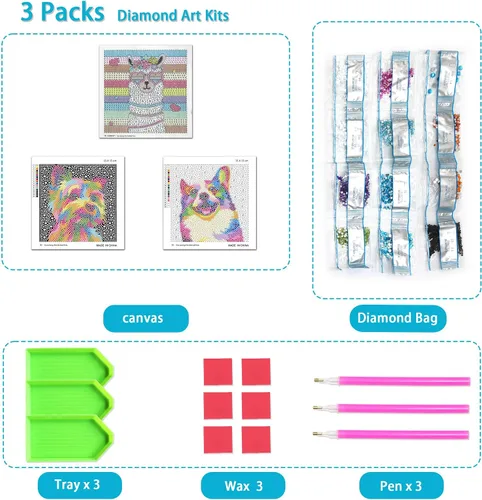 Vista 3 de UiSdfuy Kits de arte de diamantes para niños, artes y manualidades de 8, 9, 10, 11 y 12 años, arte de diamantes para niños, arte de gemas paquete