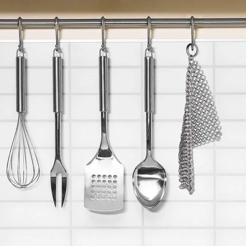 Vista 5 de Krisp - Limpiador para utensilios de cocina anodizados de hierro fundido, acero inoxidable, raspador de utensilios de cocina, hornos holandeses