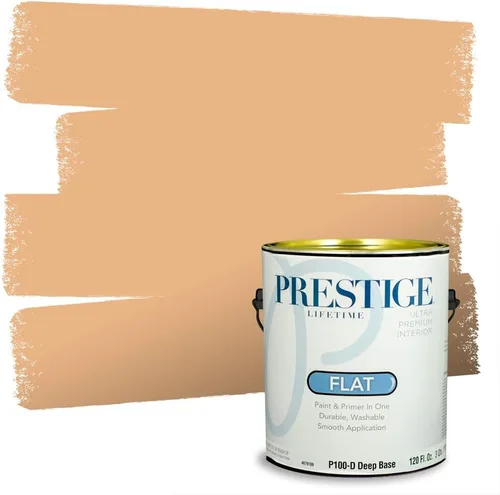 Vista 100 de PRESTIGE Pintura exterior e imprimación en uno, bronceado Aberdeen, plano, 1 galón