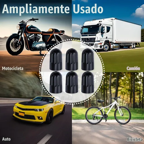 Vista 8 de 10 piezas de tapas de válvula de neumático TPMS con vástago largo, tapas de válvula de rueda de plástico negro para TPMS TR20008, tapas de vástago