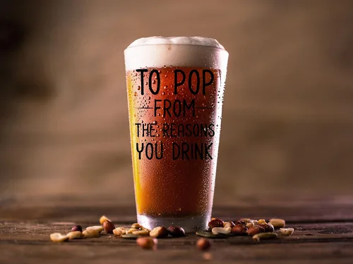 Vista 5 de PREZZY Vaso de cerveza para el día del padre, para estallar de las razones por las que bebes el vaso de cerveza, mejor vaso de cerveza para papá