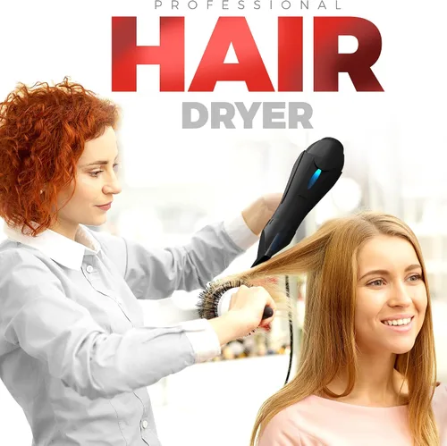 Vista 8 de Secador de pelo profesional de 2200W con difusor para cabello rizado y ondulado natural, secador de pelo iónico negativo de bajo ruido con difusor