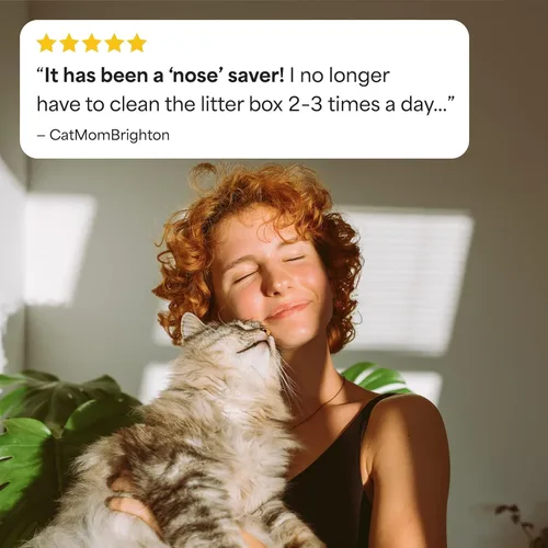 Vista 18 de Fresh Step Clean Paws Arena para gatos con frescura Febreze, Arena aglomerante avanzada para múltiples gatos con bajo seguimiento, 37 libras