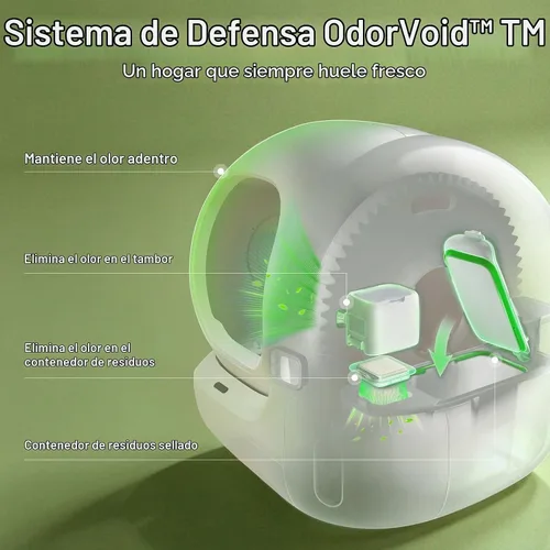 Vista 5 de PETKIT Purobot Max 3 - Caja de arena automática con apertura grande, control de olores Caja de arena para gatos autolimpiante, control