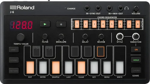 Vista 6 de Roland Paquete de máquinas de música portátiles AIRA Compact J-6 y T-8 JUNO Synth & TR Drums