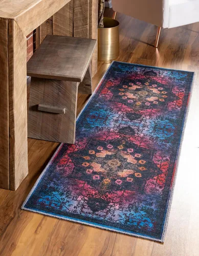 Vista 46 de Unique Loom Renaissance Collection - Alfombra rectangular de 2 x 3 pies 1 pulgada, color azul y verde Azul Verde/Azul