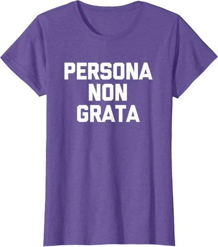 Vista 19 de Persona Non Grata - Divertida camiseta sarcástica con frase sarcástica, Negro