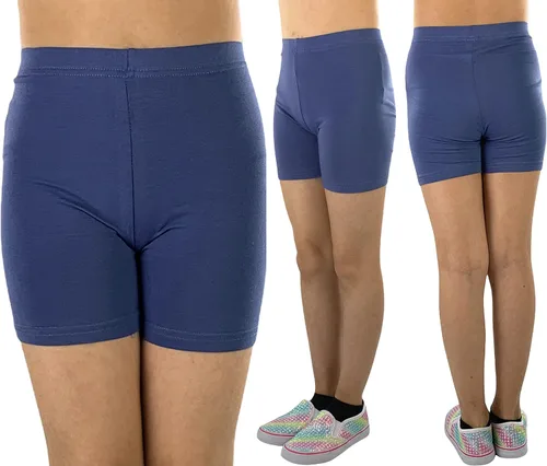 Vista 4 de ToBeInStyle Pantalones cortos de mezcla de algodón y elastano para niñas