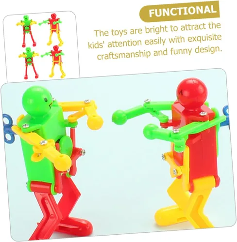 Vista 9 de 4 piezas de robot de baile de cuerda para adultos, diseño mecánico y material seguro, diversión portátil para juego en interiores y exteriores
