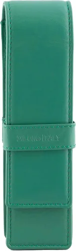 Vista 10 de DiLoro Estuche doble de cuero para lápices para dos bolígrafos y lápices (negro)