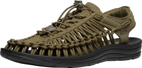 Vista 23 de KEEN Sandalias clásicas Uneek de dos cuerdas para hombre Timberwolf/Plaza Taupe