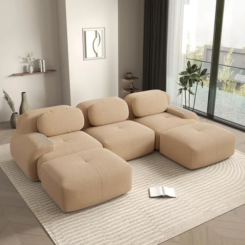 Vista 50 de Sofá biplaza moderno de 80 pulgadas para sala de estar, sofá de pana en forma de nube con asiento profundo, sofá modular negro, sofás de dos plazas