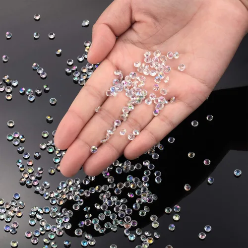 Vista 3 de 10000 cristales transparentes de mesa de boda para centro de mesa Confetti, diamantes de imitación acrílicos, diamantes de imitación