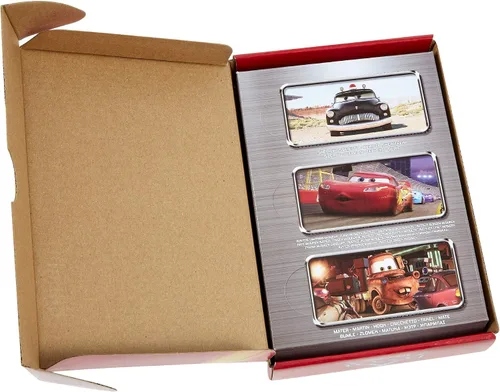 Vista 7 de Mattel Disney y Pixar Cars Toys, Radiator Springs, paquete de 3 autos y camiones de juguete fundidos a presión con Lightning McQueen, Mater y Sheriff