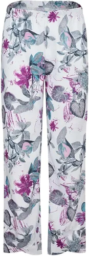 Vista 3 de Pantalones capri de lino para mujer, casuales, de pierna ancha, holgados, de verano, lisos, de cintura alta, pantalones capri recortados