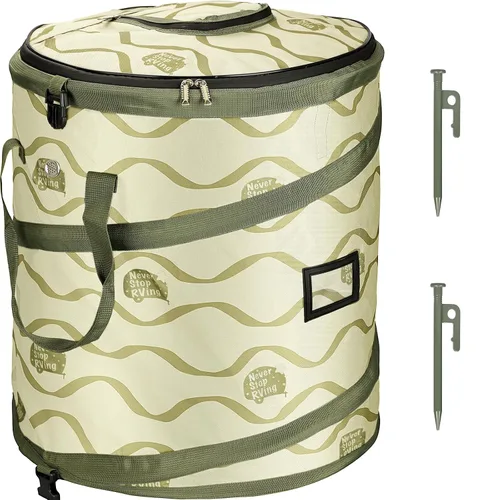 Vista 9 de Contenedor de basura desplegable con divisor extraíble, paquete de 2, parte inferior resistente, almacenamiento plegable para campamento
