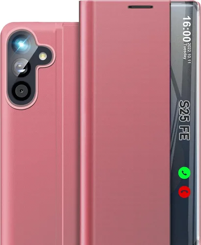 Vista 38 de Funda de teléfono para Samsung Galaxy A16 5G, Clear View Window Funda delgada de lujo para teléfono Galaxy A16 con soporte, funda protectora