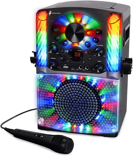 Vista 7 de Máquina de karaoke Singing Machine SML625BTBKD, sistema de karaoke portátil Bluetooth CD+G, negro