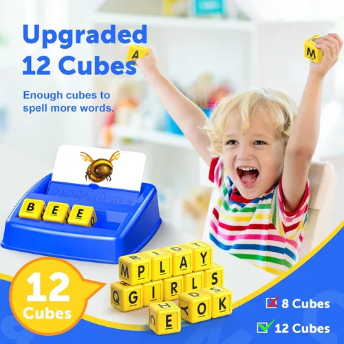 Vista 3 de LIWIN LET'S GO! Juegos educativos para niños de 3 a 8 años, juego de emparejar letras para niños de 3 a 8 años, juguetes educativos para niños de 3
