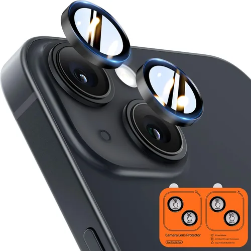 Vista 39 de TOCOL Protector de lente de cámara para iPhone 13 / iPhone 13 Mini vidrio templado HD individual resistente a los arañazos, accesorios compatibles