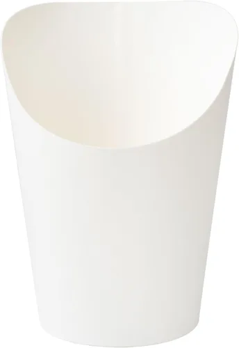 Vista 21 de Restaurantware Bio Tek - Recipientes de papas fritas de 12 onzas, 100 tazas desechables de charcutería, diseño inclinado, redondo, a rayas, de Azul