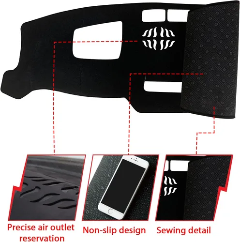 Vista 2 de Tapete antideslizante para tablero de instrumentos compatible con Mazda CX-5 CX 5 2017-2020 Protector solar (con HUD)