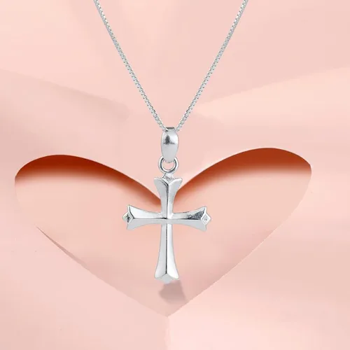 Vista 6 de Dainty Sterling Silver Cross Necklace for Girls First Communion Gifts for Girls Confirmation Gifts for Teenage Girl Baptism Gifts for Girl