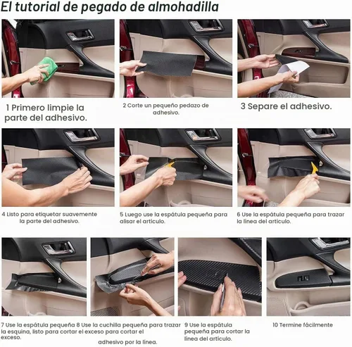 Vista 8 de Lypumso - Envolturas de vinilo de fibra de carbono forjadas, rollos de vinilo mate para envoltura de coches para uso DIY, adhesivos autoadhesivos