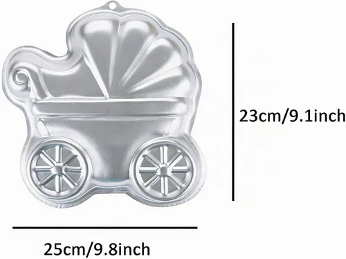 Vista 2 de Molde de aluminio 3D para hornear pastel de 10 pulgadas