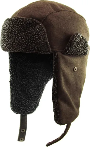 Vista 15 de Wool Blend Aviator Trapper hat Trooper Ear Flaps Ushanka Eskimo Russian Warm Winter Cold 1. Mezcla de lana de oliva
