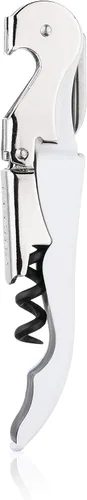 Vista 21 de True Truetap Sacacorchos de camarero de doble bisagra, abridor de botellas de vino de acero inoxidable con cortador de papel de aluminio Negro