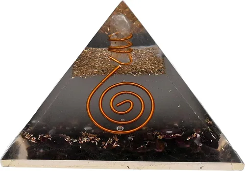 Vista 20 de Amazing Gemstone Pirámide de orgón grande Cristal de pirámide de amatista que brilla en la oscuridad Pirámide de orgonita Pirámides de órgano