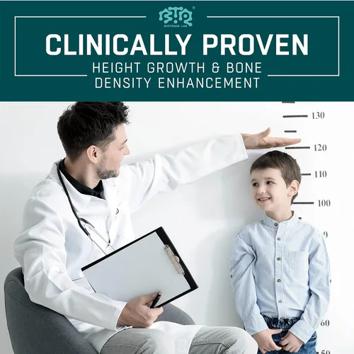 Vista 3 de BIOTEQUELAB Maximizador de crecimiento de altura, píldoras de mezcla de calcio, vitamina D3 y zinc, suplemento de crecimiento óseo para niños