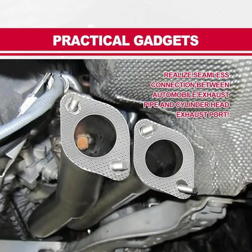 Vista 6 de Junta de colector de escape estándar 2 "2-Bolt Junta de brida de escape de coche Junta de escape de repuesto OEM # 120-06310-0002 Accesorios