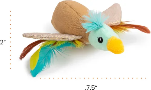 Vista 8 de Catstages Flapperz Pato de Peluche Juguete Interactivo con Hierba Gatera para Gatos