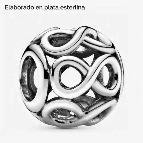 Vista 4 de PANDORA Abalorio de infinito calado, compatible con PANDORA Moments, plata de ley, regalo para ella, joyería para mujer con caja de regalo